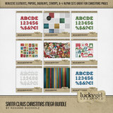 Santa Claus Christmas White Alpha Set