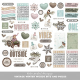 Vintage Winter Woods Scrapbooking Bundle