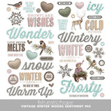 Vintage Winter Woods Scrapbooking Bundle