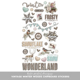 Vintage Winter Woods Chipboard Stickers