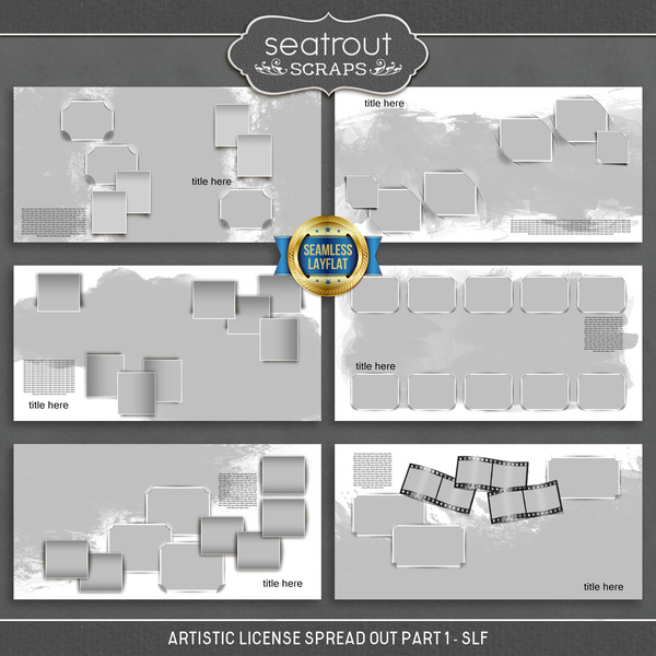 Artistic License Spread Out Part 1 - SLF Digital Art - Digital Scrapbooking Kits