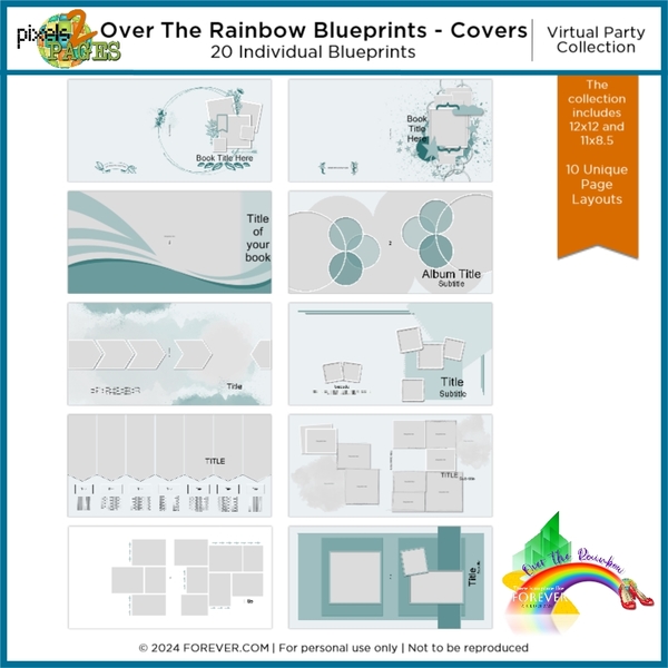 Over The Rainbow Blueprints - Covers