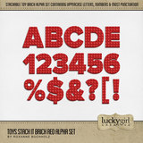 Toys Stack It Brick Red Alpha Set