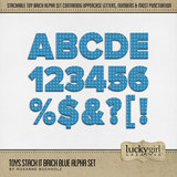 Toys Stack It Brick Blue Alpha Set