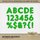 Toys Magnetic Green Alpha Set