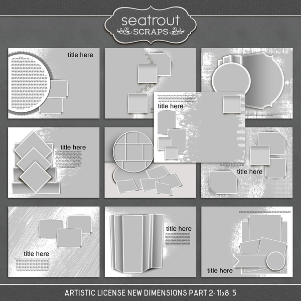 Artistic License New Dimensions Part 2 - 11x8.5 Digital Art - Digital Scrapbooking Kits