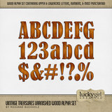 Vintage Treasures Varnished Wood Alpha Set