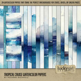 Tropical Cruise Watercolor Papers