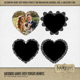 Wedding White Easy Masks Hearts