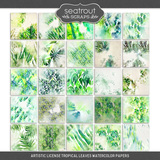 Artistic License Tropical Leaves Watercolor Papers