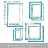 Color Swatch Ocean Stitched Frames