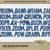 Comic Book Hero Action Word Art