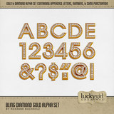 Bling Diamond Gold Alpha Set