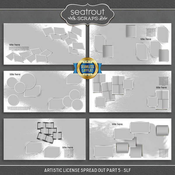 Artistic License Spread Out Part 5 -  SLF Digital Art - Digital Scrapbooking Kits