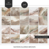 Watercolored Brown & Cream