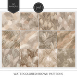 Watercolored Brown & Cream