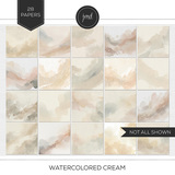 Watercolored Brown & Cream