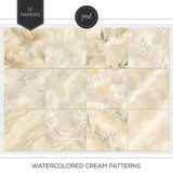 Watercolored Brown & Cream