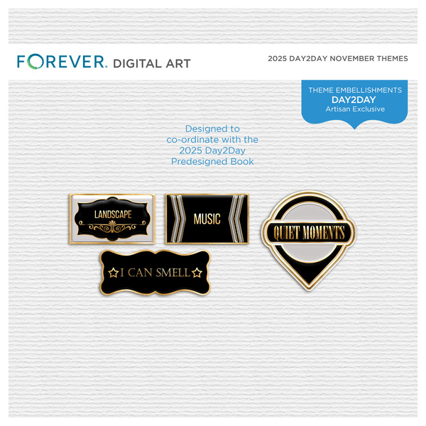 2025 Day2Day November Themes Digital Art - Digital Scrapbooking Kits