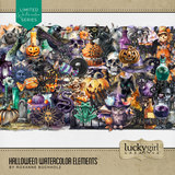 Halloween Watercolor Elements