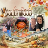 Autumn Watercolor Landscape Borders