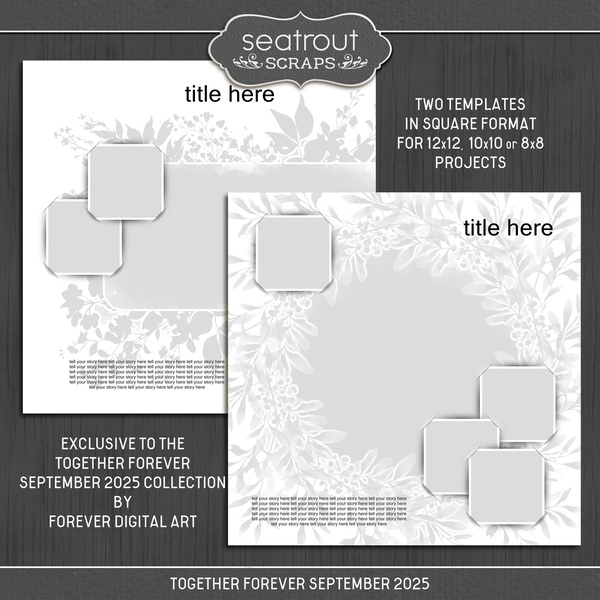Together FOREVER - September 2025  Templates Digital Art - Digital Scrapbooking Kits