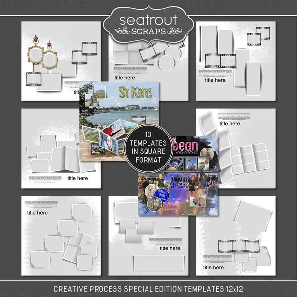 Creative Process Special Edition Templates - 12x12 Digital Art - Digital Scrapbooking Kits