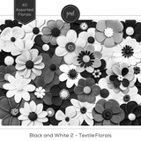 Black and White 2 - Textile Florals