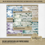 Deluxe Watercolor Leaf Papers Bundle