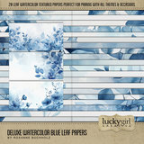 Deluxe Watercolor Leaf Papers Bundle