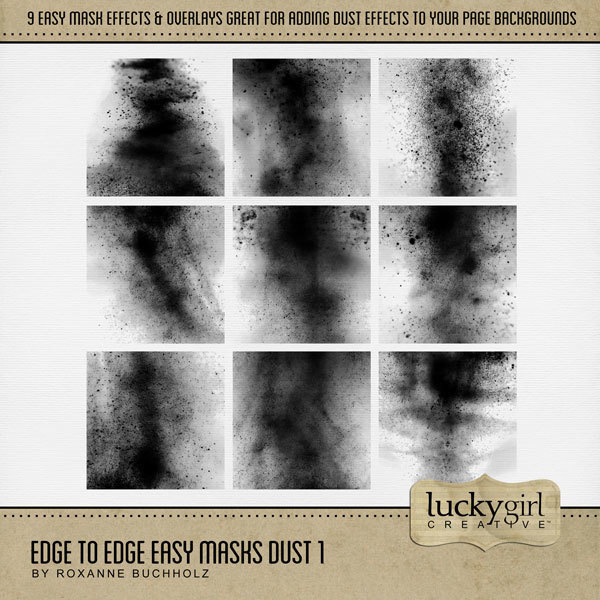 Edge to Edge Easy Masks Dust 1 Digital Art - Digital Scrapbooking Kits