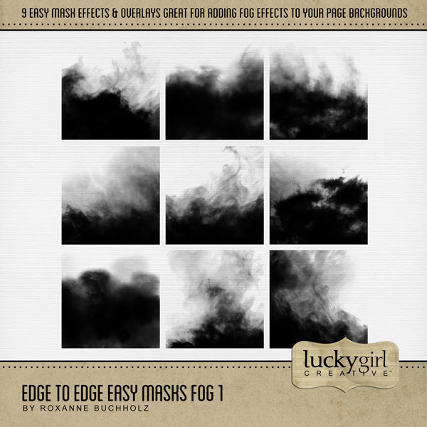 Edge to Edge Easy Masks Fog 1 Digital Art - Digital Scrapbooking Kits