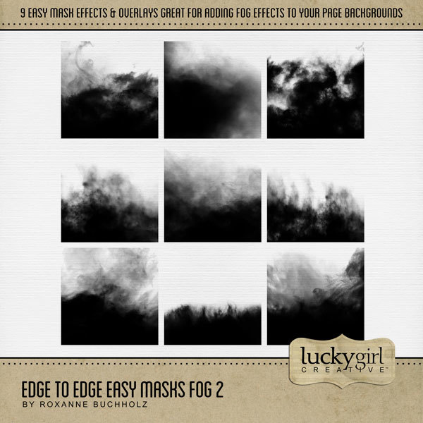 Edge to Edge Easy Masks Fog 2 Digital Art - Digital Scrapbooking Kits