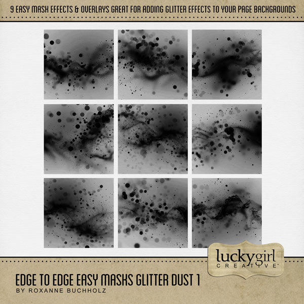 Edge to Edge Easy Masks Glitter Dust 1 Digital Art - Digital Scrapbooking Kits