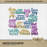 Christmas Peacock Word Art