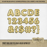 Party Balloon Yellow & Blue Alpha Set