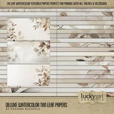 Deluxe Watercolor Tan Leaf Papers
