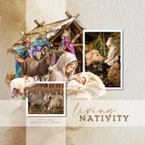 Nativity Watercolor Photo Clusters