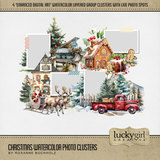 Christmas Watercolor Photo Clusters