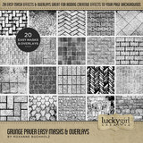 Grunge Easy Masks & Overlays Bundle 2
