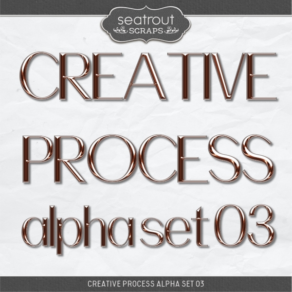 Creative Process Alpha Set 03 Digital Art - Digital Scrapbooking Kits