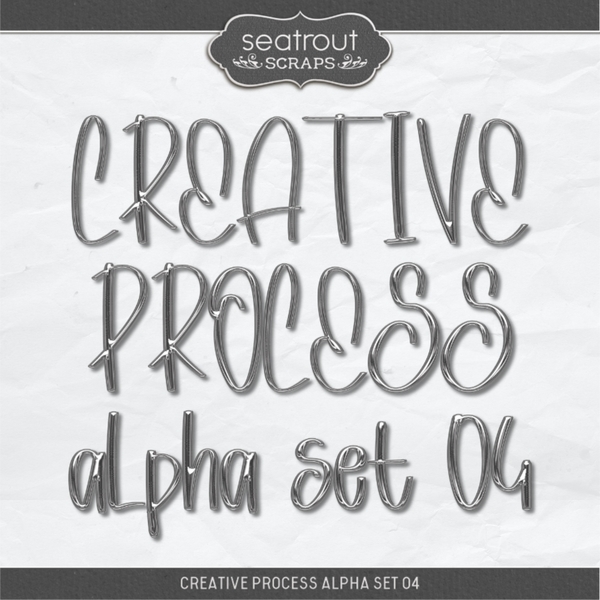 Creative Process Alpha set 04 Digital Art - Digital Scrapbooking Kits