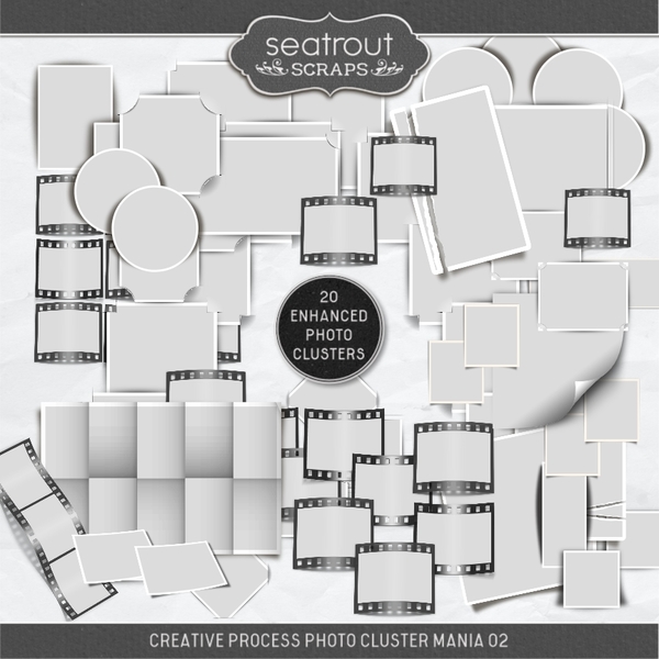 Creative Process Photo Cluster Mania 02 Digital Art - Digital Scrapbooking Kits