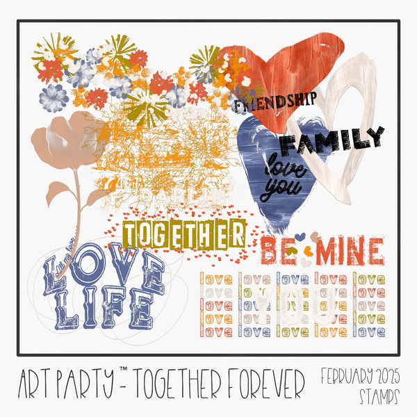 Together FOREVER - February 2025 - Stamps Digital Art - Digital Scrapbooking Kits