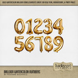 Balloon Watercolor Numbers