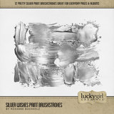 Silver Wishes Paint Brushstrokes