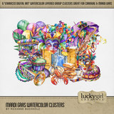 Mardi Gras Watercolor Bundle