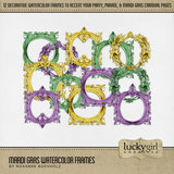 Mardi Gras Watercolor Bundle