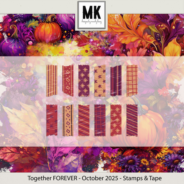Together Forever - October 2025 - Stamps & Tape Digital Art - Digital Scrapbooking Kits