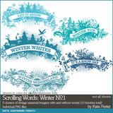 Scrolling Words Winter 01 Brushes and Stamps
